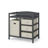 Vichy Vicco Wickelkommode Nunjo, Anthrazit, 85 x 87 cm mit Stoffschubladen