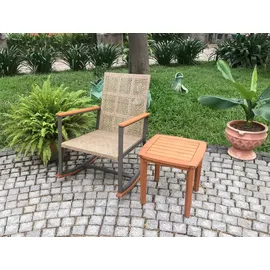 Garden Pleasure Sinaloa Schaukelstuhl Set 2-tlg. hellbraun