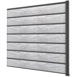 Gutta Sichtschutzzaun Erweiterung 194 x 186 cm Grau/Schichtstoffplatten