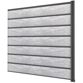 Gutta Sichtschutzzaun Erweiterung 194 x 186 cm Grau/Schichtstoffplatten