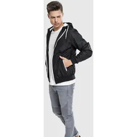 URBAN CLASSICS Contrast Windrunner schwarz L