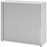 bümö Rollladenschrank 120 x 40 x 110 cm Grau/Silber