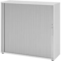 bümö Rollladenschrank 120 x 40 x 110 cm Grau/Silber