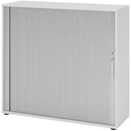 bümö Rollladenschrank 120 x 40 x 110 cm Grau/Silber
