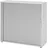 bümö Rollladenschrank 120 x 40 x 110 cm Grau/Silber