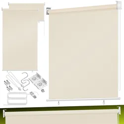 KESSER® Senkrechtmarkise Vertikalmarkise Balkonmarkise Sichtschutz Sonnenschutz Seitenrollo Beschattung , Balkonrollo Stabil und wetterbeständig, für Balkon, Terrasse, Garten