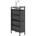 Homcom Kommode Schrank mit 4 Schubladen aus Vliesstoff Schmal Aufbewahrungsschrank Schubladenschrank mit Stahlrahmen, Modern Sideboard für Schlafzimmer, Wohnzimmer Schwarz