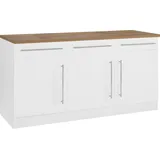 kochstation Unterschrank KS-Samos 150 x 0 x 0 cm Weiß
