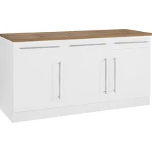 kochstation Unterschrank KS-Samos 150 x 0 x 0 cm Weiß