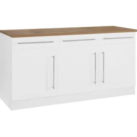 kochstation Unterschrank KS-Samos 150 x 0 x 0 cm Weiß