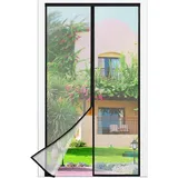 luxuskollektion Fliegengitter Balkontür 110 x 220 cm Schwarz