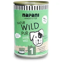 Napani Dosenfutter für Hunde, Wild pur 400 g