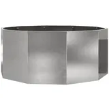 vidaXL Pflanzkübel 120 x 120 x 50 cm Silber