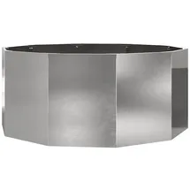 vidaXL Pflanzkübel 120 x 120 x 50 cm Silber