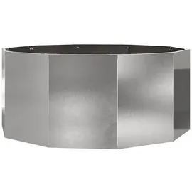 vidaXL Pflanzkübel 120 x 120 x 50 cm Silber