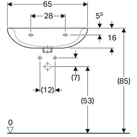 Geberit Renova Nr. 1 Waschtisch 65 x 51 cm (223065010)