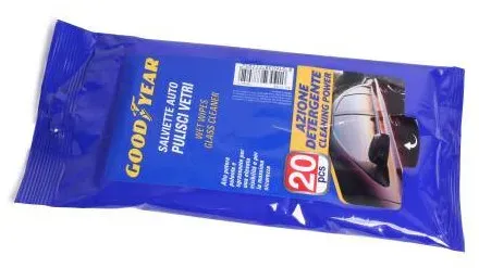 Feuchttücher zur Reinigung von Glas und gläsernen Oberflächen, 20 Stück, Goodyear