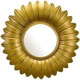 FineBuy Wandspiegel FineBuy Flurspiegel Blume Metall 60 cm Spiegel Flur Hängespiegel