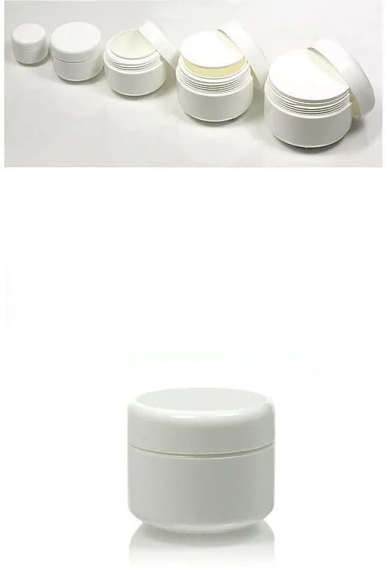 Plastic pot 'Bianca', 5 ml, PP, wit, monding: schroefsluiting