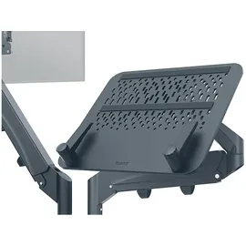 Leitz Ergo Platzsparender Dual Monitorarm mit Laptophalterung Grau