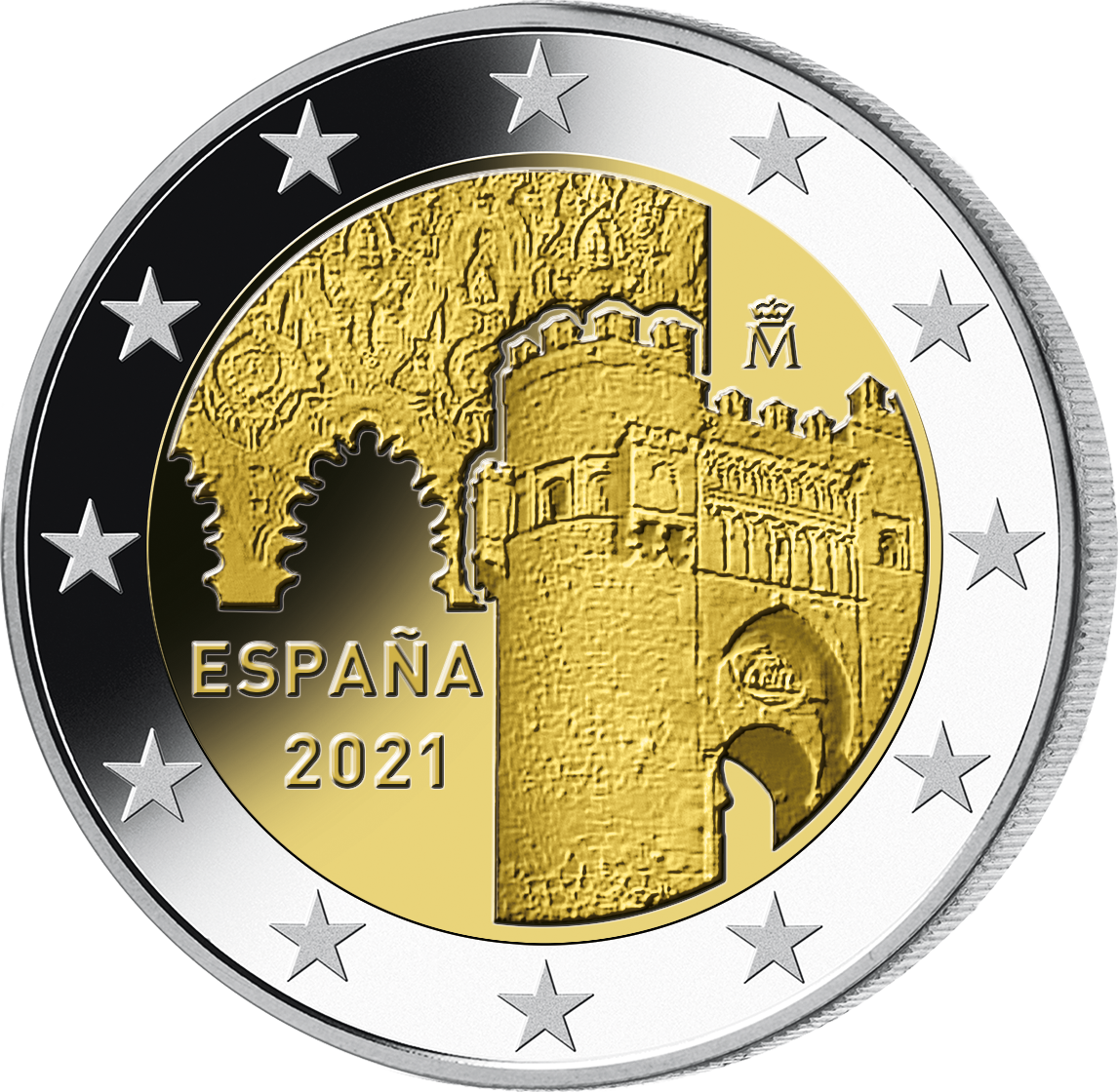 Spanien 2021: 2 Euro-Gedenkmünze "Altstadt von Toledo"