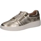 CAPRICE "Caprice Sneaker Leder mit Reißverschluss, Gold Glattleder für Damen, gold, 38 EU