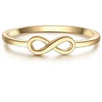Glanzstücke München Ring Infinity aus Sterling Silber in gelbgold | Gr.: 50