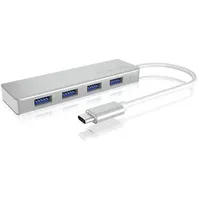 RaidSonic Icy Box IB-HUB1425-C3 silber USB-Hub, 4x USB-A 3.0, USB-C 3.0 [Stecker] (60437)