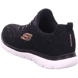 SKECHERS Summits - Leopard Spot black mesh rose gold trim 41