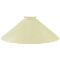 H4L Schusterschirm Beige Ø 250mm mit Kragenrand H:90mm, Lampenglas