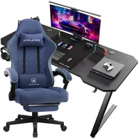 GTPLAYER Gaming Stuhl Stoff, Gaming Sessel mit Taschenfederkissen, ergonomischer