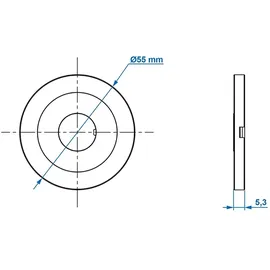 PRO PLUS Aufbauspot 12 LEDs Ø55x5,0mm grau