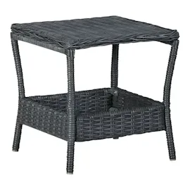 vidaXL Gartentisch 45 x 45 x 46,5 cm dunkelgrau