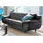 TRENDMANUFAKTUR 3-Sitzer Rondo, Breite 207 cm, breite Armlehnen, Füße schwarz, Big-Sofa wahlweise mit Federkern, in verschiedenen Bezügen bestellbar schwarz