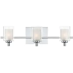 Licht-Erlebnisse Wandaußenleuchte ELAND Chrom poliert, Weiß, Stahl, Glas, 3x G9 mit 3W LE121237