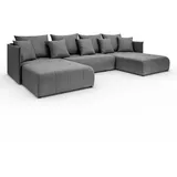 lookway Ecksofa APOLLO U mit Schlaffunktion und Bettkasten Castel 93