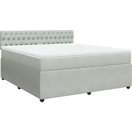 vidaXL Boxspringbett 180 x 200 cm Hellgrau