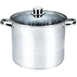 Michelino Edelstahl Kochtopf mit Glasdeckel 32 cm