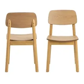 VCM 2er-Set Actona Stuhl Barlow Holz Braun Eiche