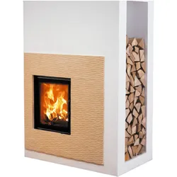 Austroflamm Kamineinsatz | Kera Xtra 45 | 6 kW | Keramikset mit HLF | Feuer
