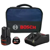 Bosch Starter-Set 12 V / 1x 3,0 Ah Akku + Ladegerät GAL 12V-40 im Softbag