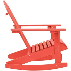 vidaXL Adirondack-Schaukelstuhl Massivholz Tanne Rot