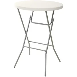 kompatible Ware Stehtisch rund Kunststoff weiß 80,0 x 80,0 x 110,0 cm, 1 St.