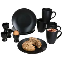 Mambocat Nero Frühstücksset 12-tlg. matt schwarz
