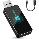 CarPlay Wireless Adapter für iPhone - 2025-Neueste USB Wireless Carplay Adapter OTA Upgrade Plug & Play Stabiler Schneller Mini Car Play Kabelloser Stick für Apple iOS 10+ & Autos mit Carplay