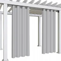 OEM Wasserdichter Gartenvorhang 155x180 Mit Ösen, Hellgrau, 1 Stück.
