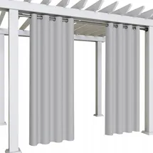 OEM Wasserdichter Gartenvorhang 155x180 Mit Ösen, Hellgrau, 1 Stück.