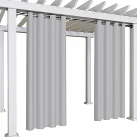 OEM Wasserdichter Gartenvorhang 155x180 Mit Ösen, Hellgrau, 1 Stück.