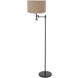 Stehlampe Standleuchte Wohnzimmerleuchte Leselampe Metall verstellbar Beige