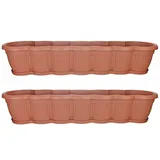 Hti-Living Blumenkasten 80 x 17 x 19 cm Orange